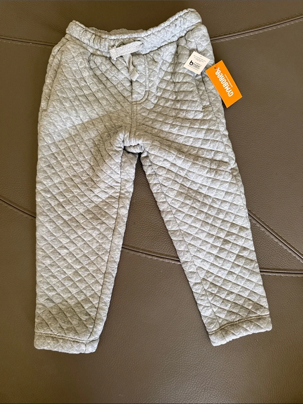NWT 3T Gymboree Quilted Gray Kids Jogger Pants